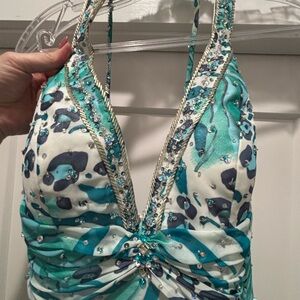 Mori Lee Patterned Dress